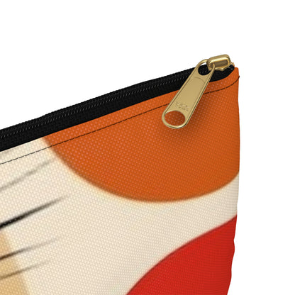 Abstract Elegance: Midcentury Modern Accessory Pouch with Modern Abstract Art and Vintage Fashion