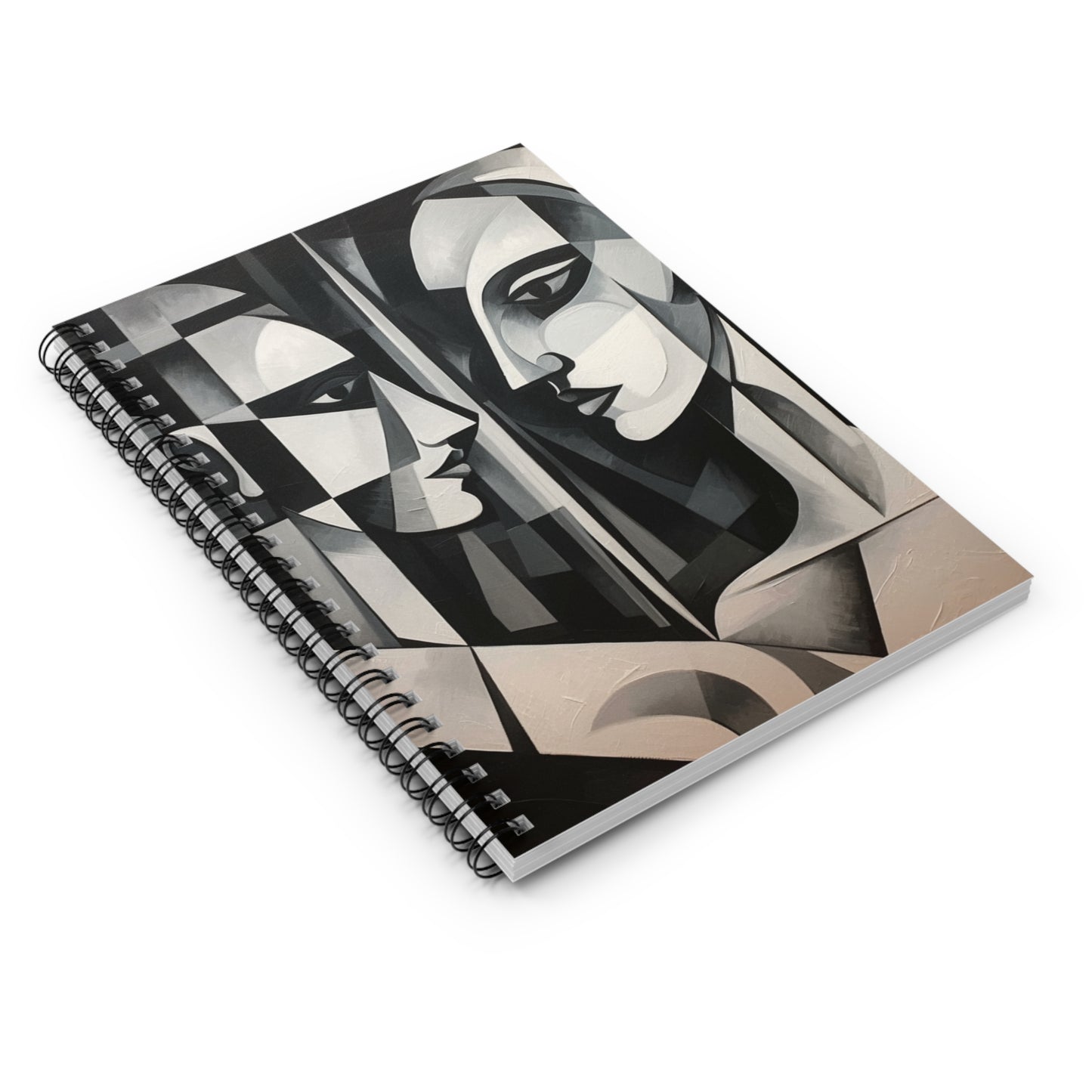 Cubist Fusion Abstract  Spiral Notebook: Where Creativity and Refreshment Converge