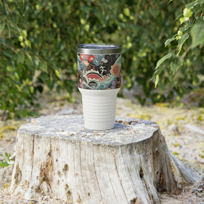 Traditional Charm: Authentic Japanese Kimono Ringneck Tumbler, a Tribute to Heritage