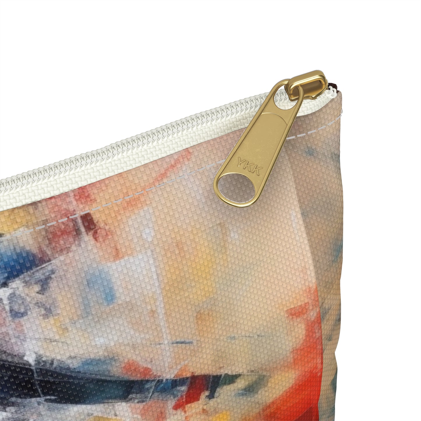 Abstract Geisha Art Accessory Pouch: Captivating Brushstrokes in a Japanese Aesthetic