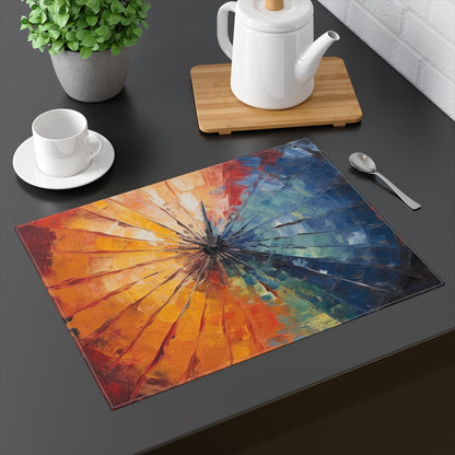 Abstract Art Placemat: Japanese Umbrella, A Reflection of Creativity