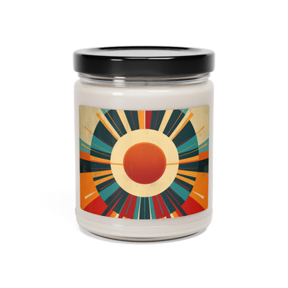 Minimalist Sunshine: Midcentury Modern Sun Scented Soy Candle