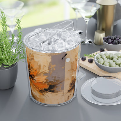 Captivating Tan Hua Flower on Ice Bucket with Tongs: A Blossoming Beauty