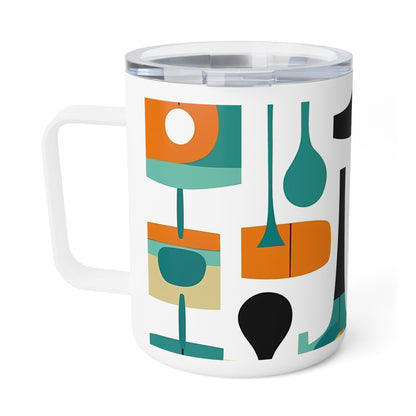 Atomic Elegance: Midcentury Modern Mug with Abstract Art