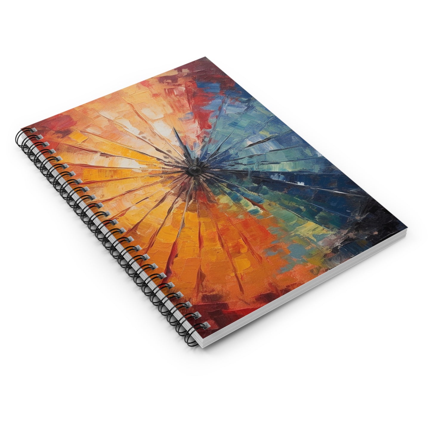 Abstract Art Spiral Notebook: Japanese Umbrella, A Reflection of Creativity