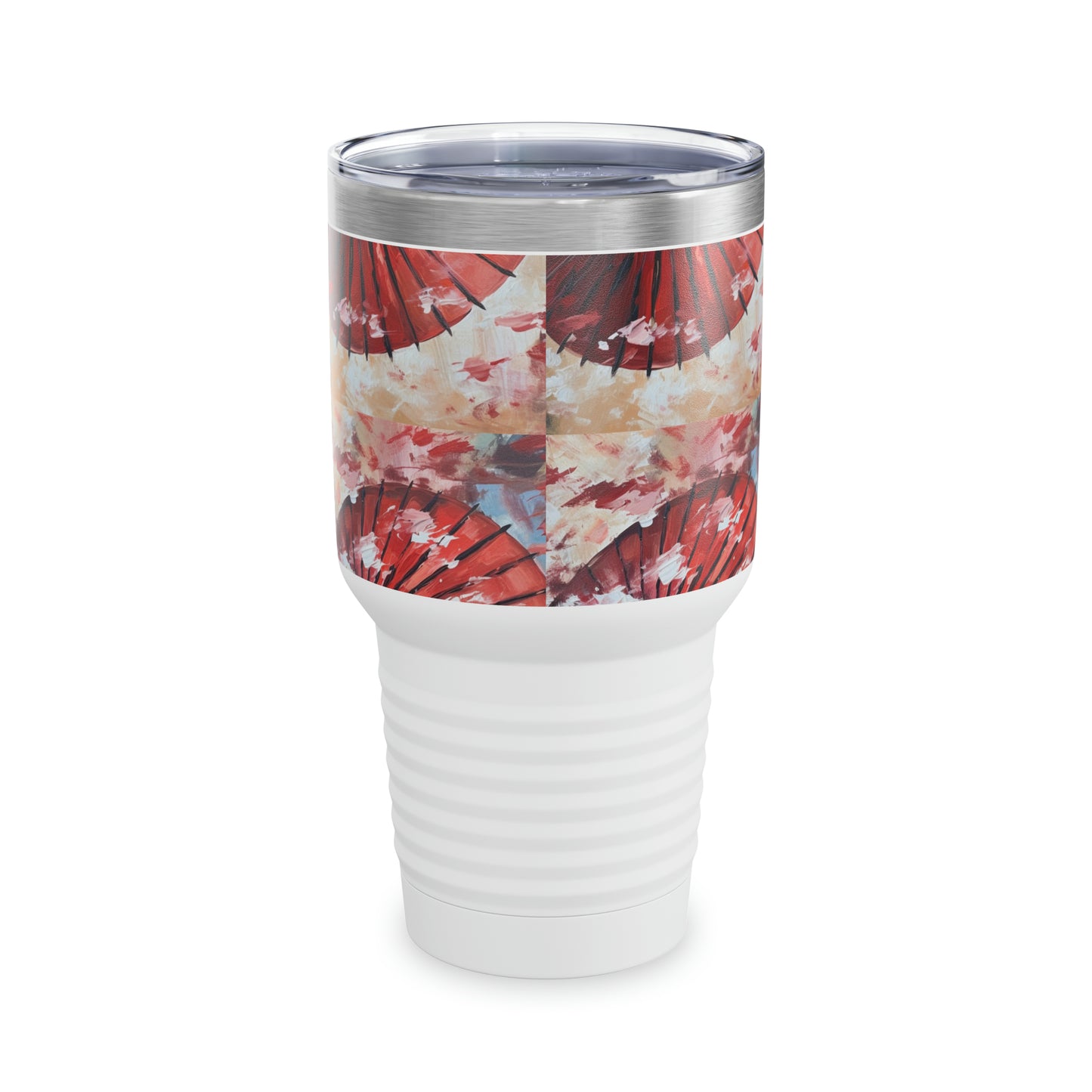 Abstract Japanese Umbrella Ringneck Tumbler: Unveiling the Beauty of Art and Culture