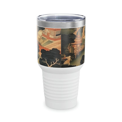 Tapestry Reflections: Ringneck Tumbler Celebrating the Artistry of Japanese Textiles