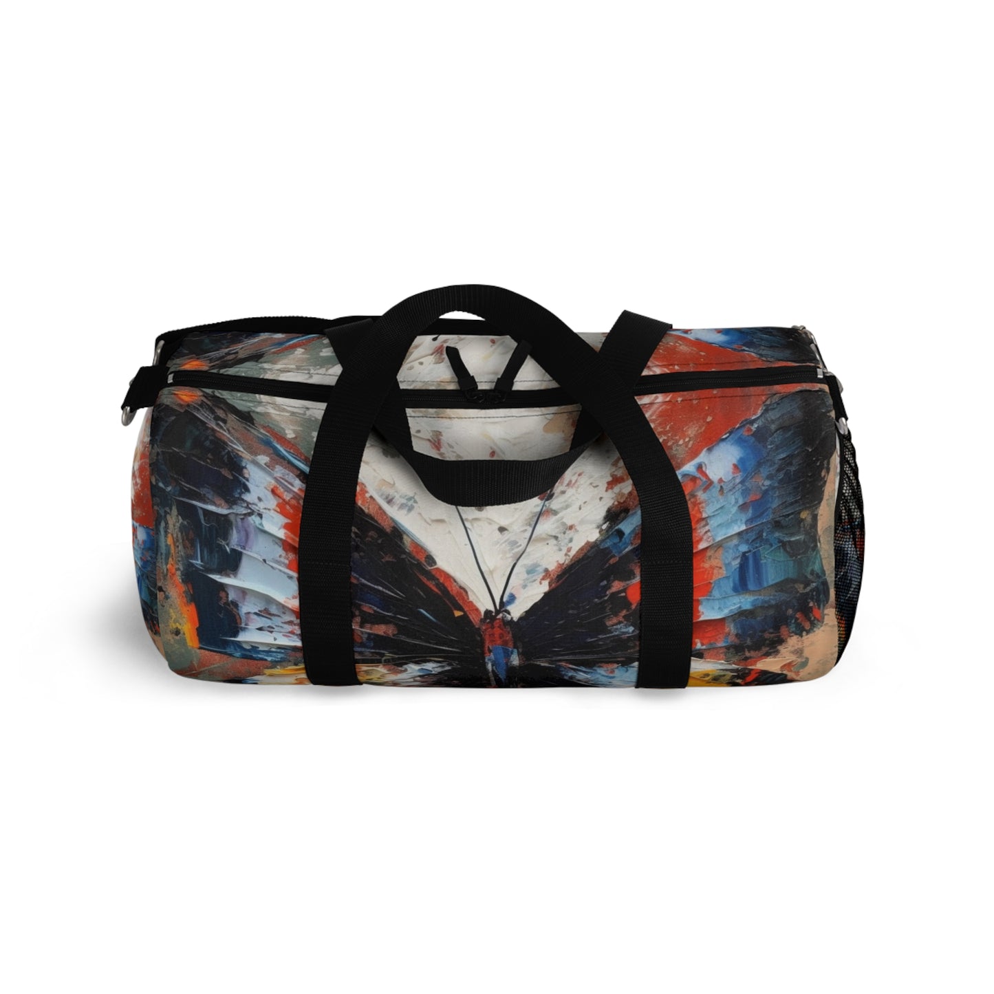 Duffel Bag with Bauhaus-Inspired Butterfly Drawing: A Harmonious Blend of Art and Functionality