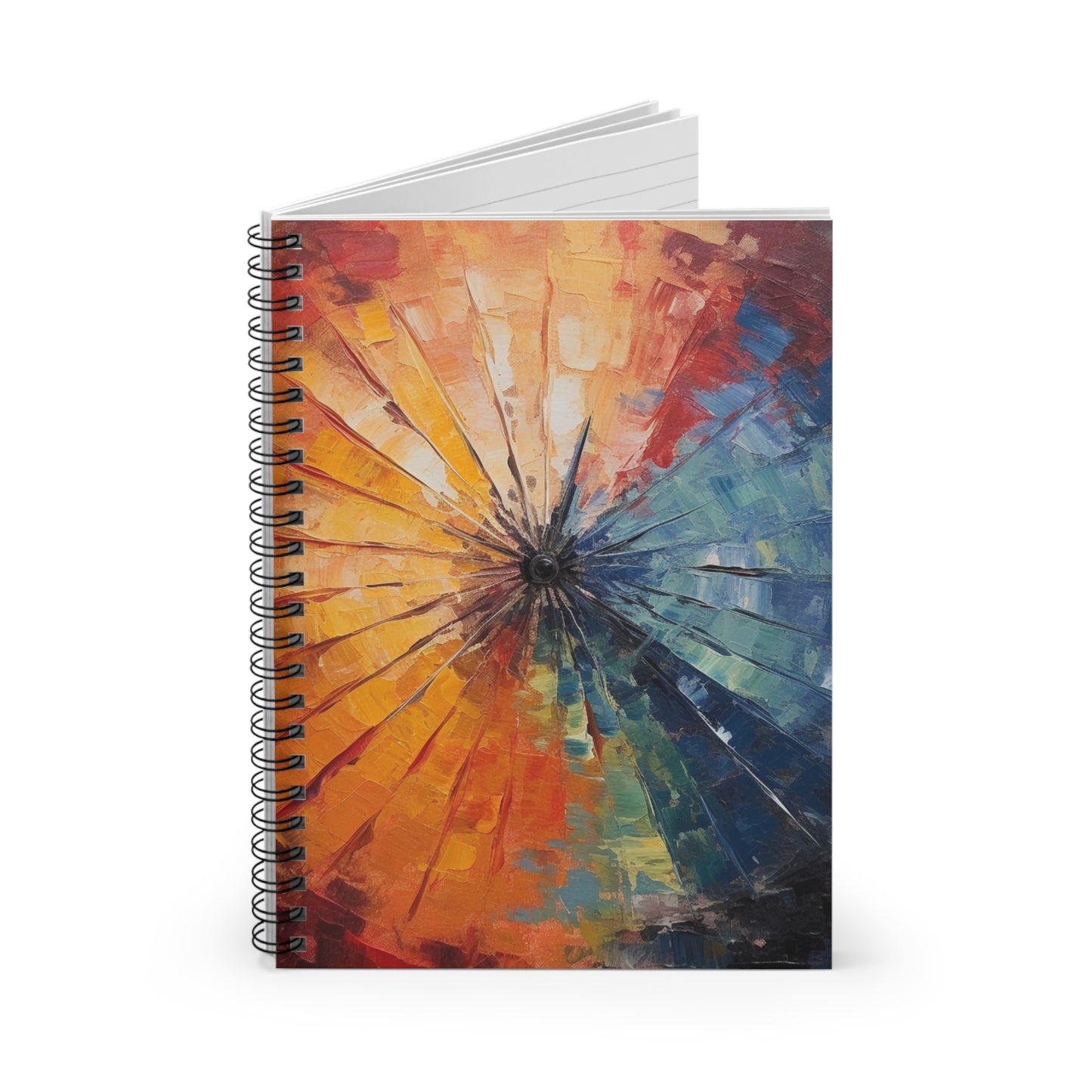 Abstract Art Spiral Notebook: Japanese Umbrella, A Reflection of Creativity