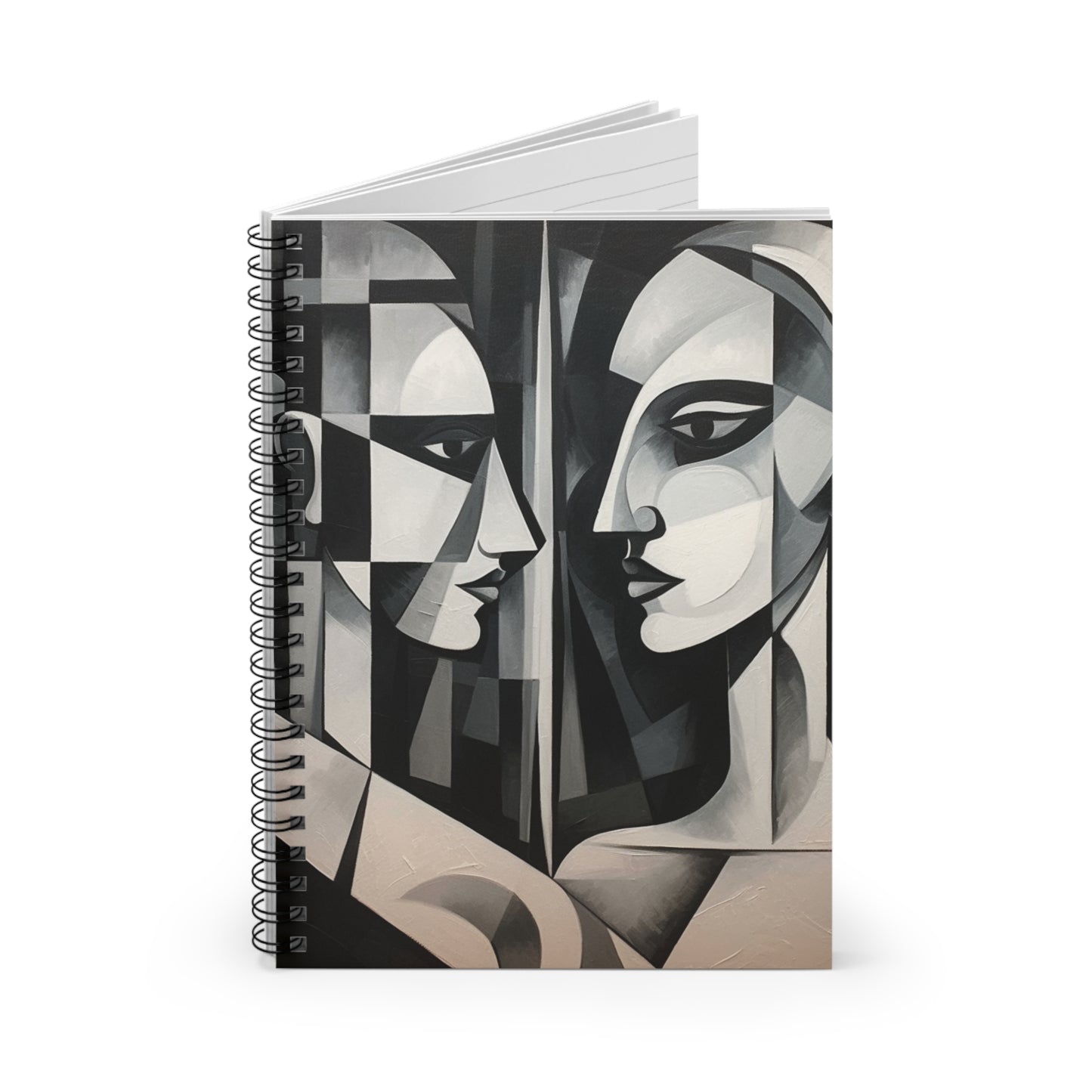 Cubist Fusion Abstract  Spiral Notebook: Where Creativity and Refreshment Converge