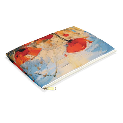 Accessory Pouch Paradise: Abstract Poppy Artwork and Flower Drawings