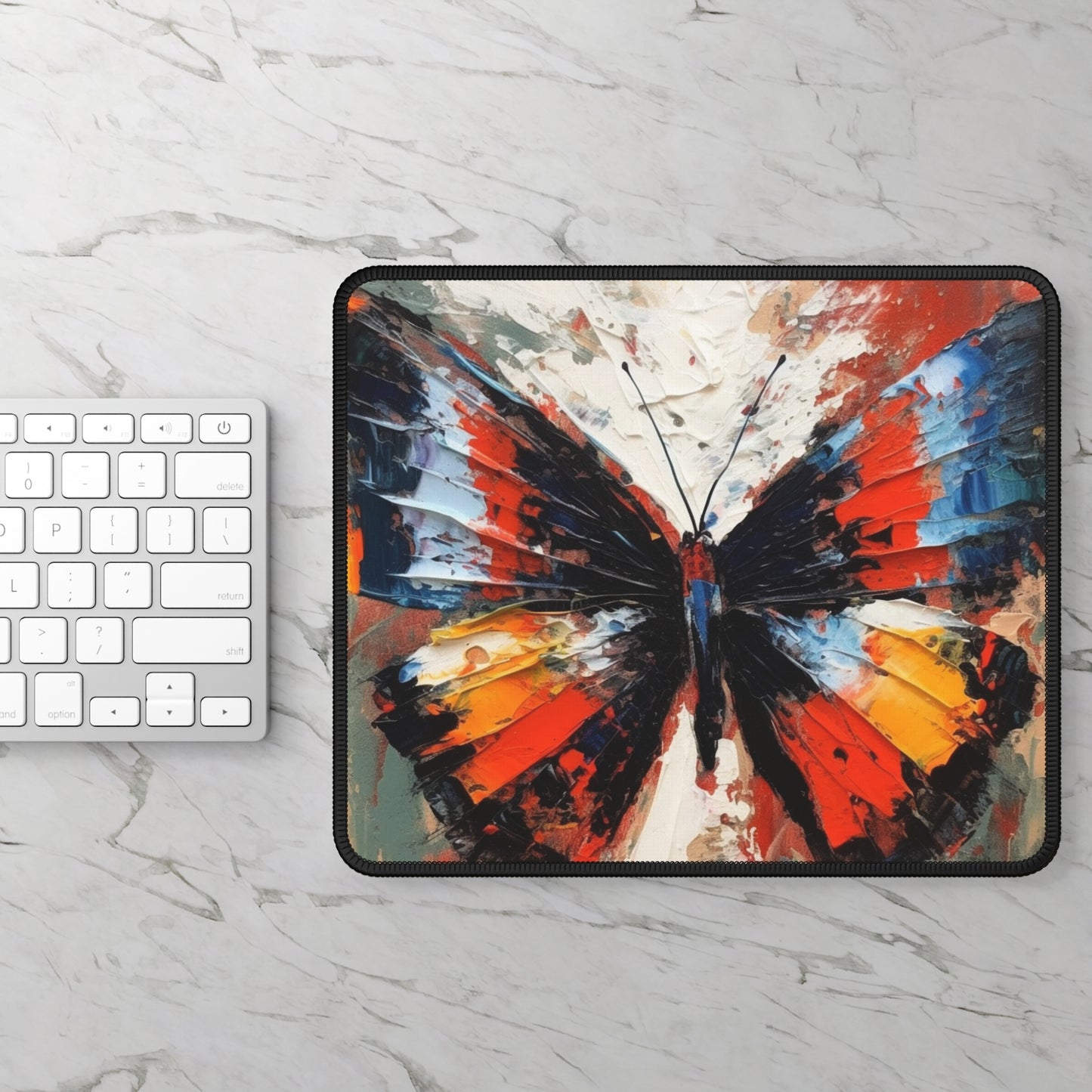 Gaming Mouse Pad with Bauhaus-Inspired Butterfly Drawing: A Harmonious Blend of Art and Functionality