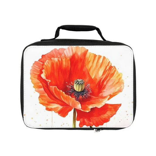 Watercolor Poppy Garden Lunch Bag: Unleash the Beauty of Nature