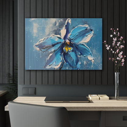 Abstract Backgrounds Acrylic Prints: Blue Orchid Bliss in Artistic Abstraction