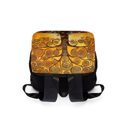 The Tree of Life Unisex Casual Shoulder Backpack: A Modern Art Tribute to Gustav Klimt