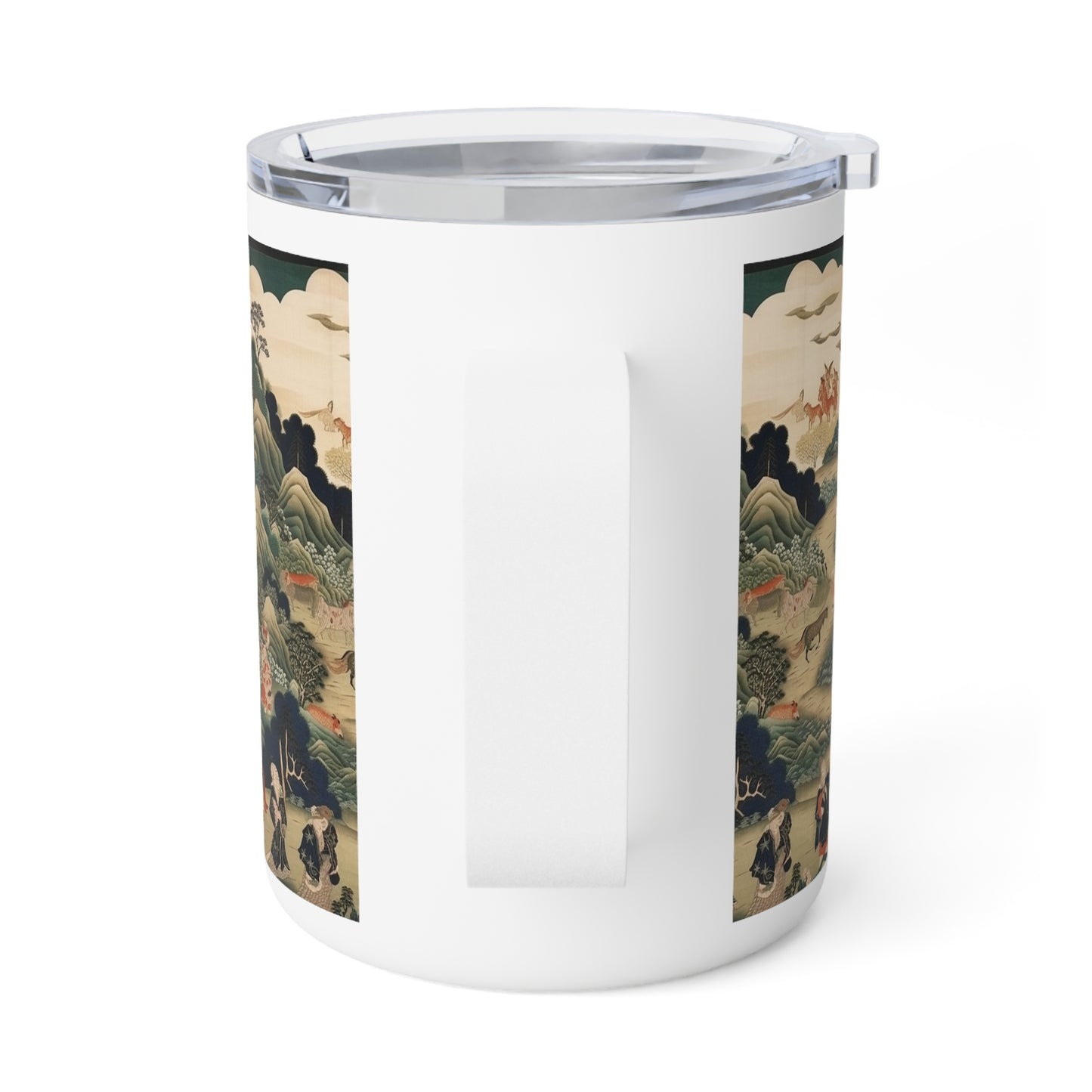 Japanese Tapestry Insulated Coffee Mug: Fusion of Art and Functionality