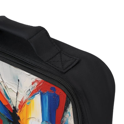 Abstract Lunch Bag for Art Lovers: Butterfly-Inspired Delight