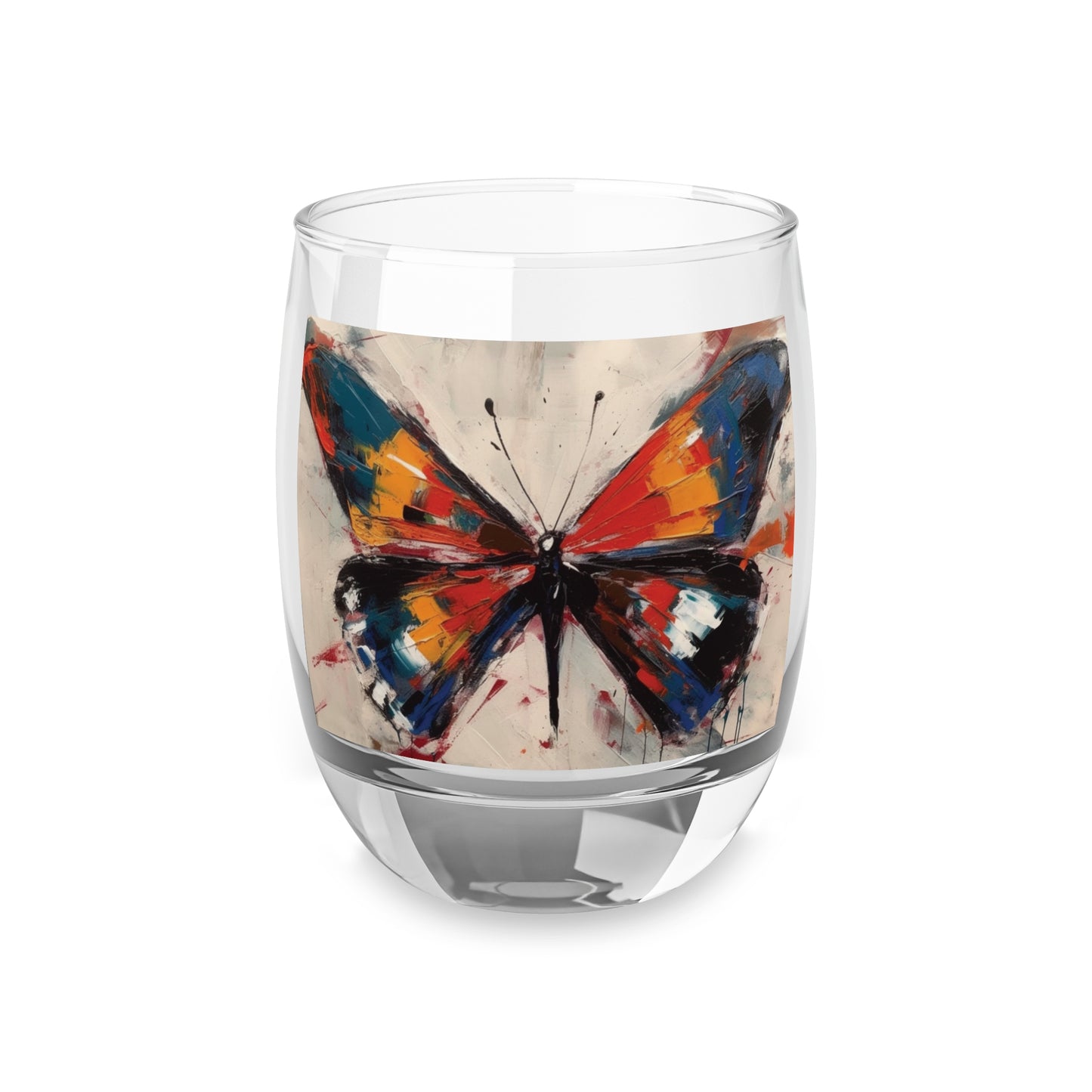 Butterfly Dreams on Whiskey Glass: Embrace the Beauty of Bauhaus Art