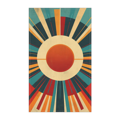 Minimalist Sunshine: Midcentury Modern Sun Kitchen Towel