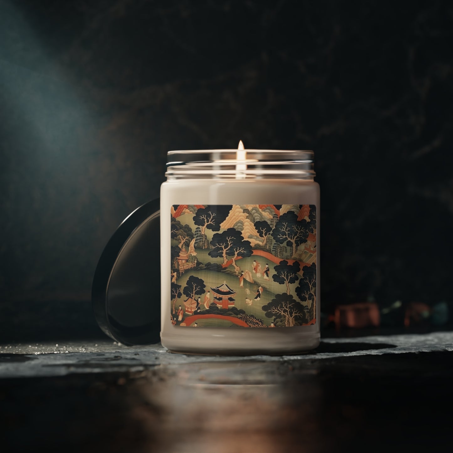 Tapestry Treasures: Japanese-inspired Scented Soy Candle for Art Lovers