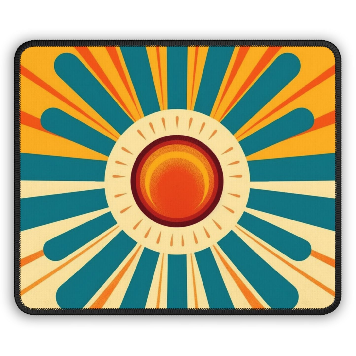 Atomic Age Sunshine: Midcentury Modern Sun Gaming Mouse Pad