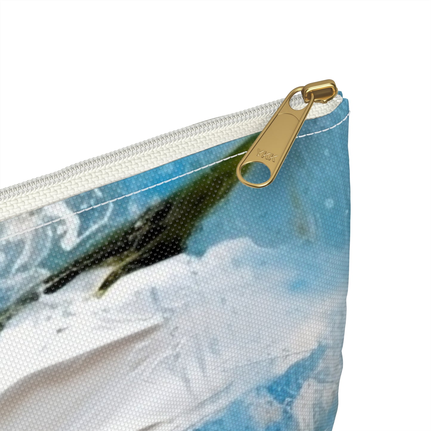 Ethereal Elegance: Accessory Pouch featuring an Abstract Oil Painting of Jasmine