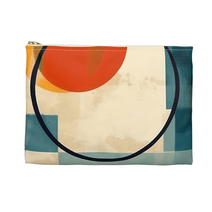 Midcentury Modern Geometric Art Accessory Pouch: Iconic Design and Versatile Storage Solution