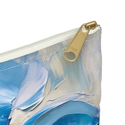 Embrace Artistic Expression with Blue Orchid Abstract Painting Accessory Pouch