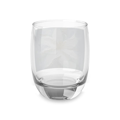 Ethereal Elegance: Whiskey Glass featuring an Abstract Oil Painting of Jasmine