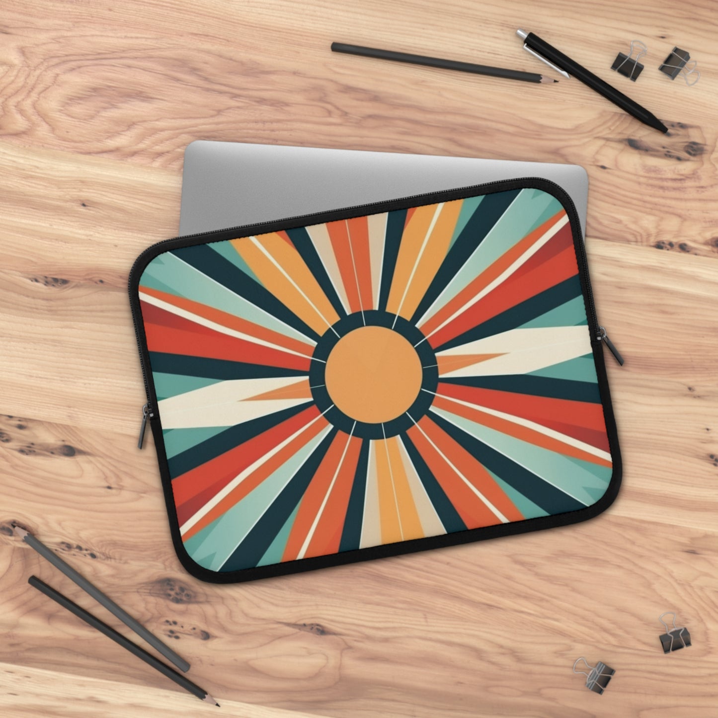 Starburst Laptop Sleeve in Atomic Age and Midcentury Modern Design