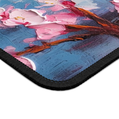 Gaming Mouse Pad with Abstract Cherry Blossom Drawing: Embrace the Serenity