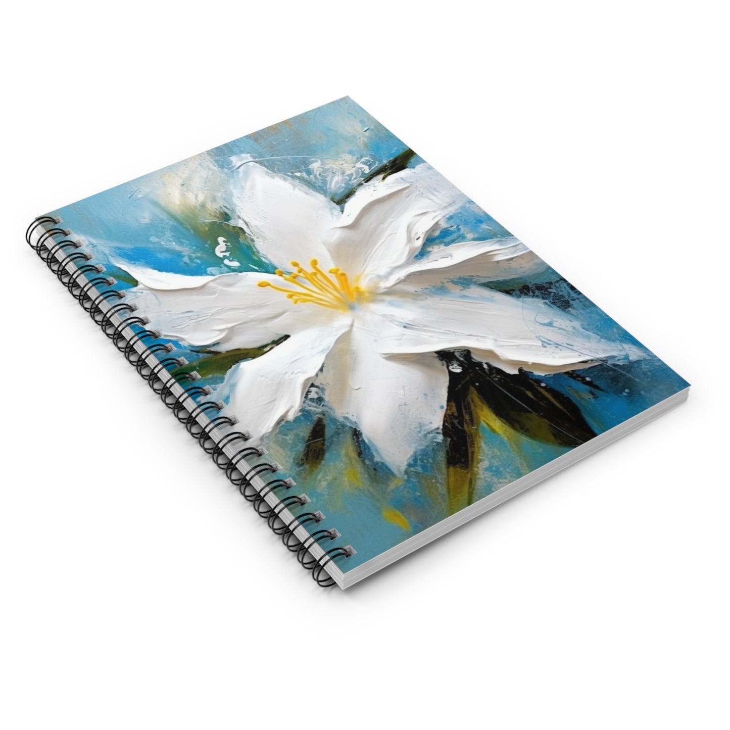 Abstract Oil Painting Jasmine 1 Spiral Notebook - Ruled Line