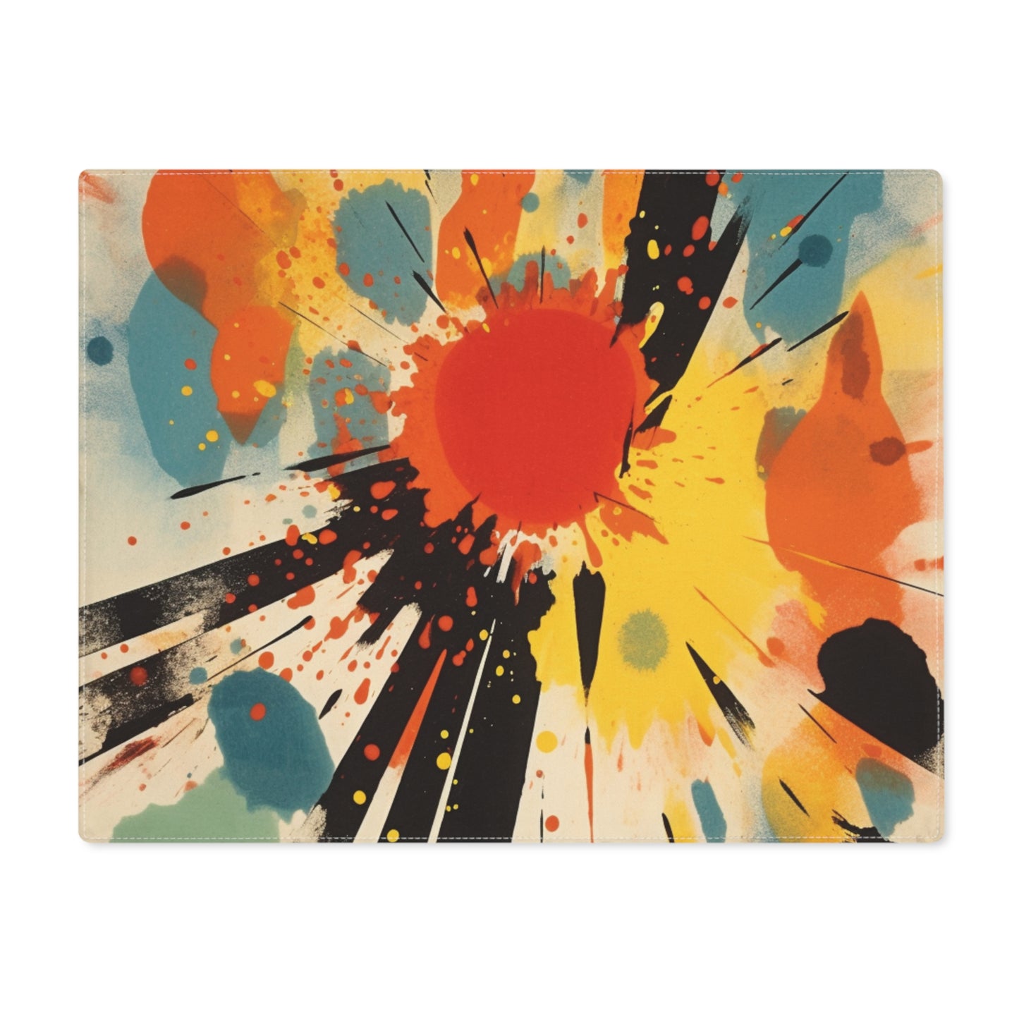 Cosmic Burst Placemat - Captivating Abstract Art for Your Dining Delight!