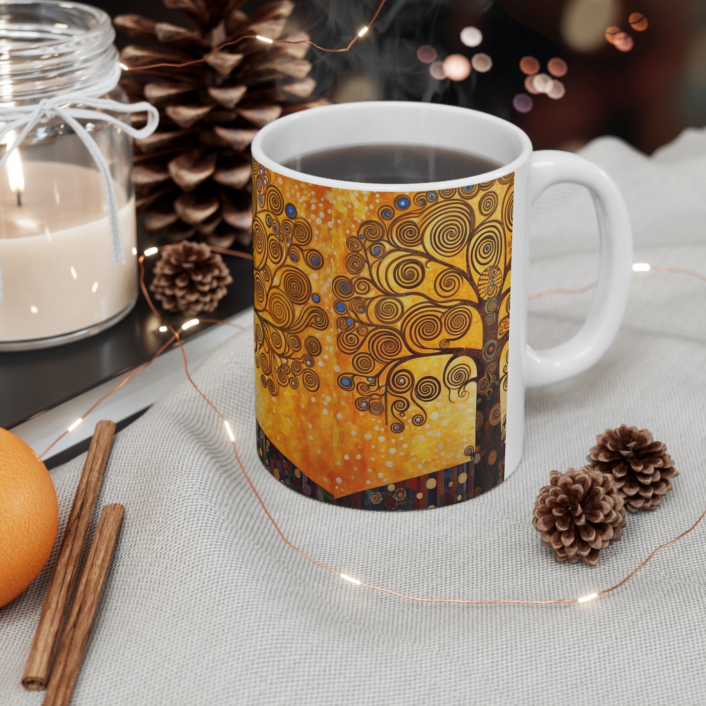 Ceramic Mug: The Tree of Life Delight - A Fusion of Art and Eternity in Your Hands