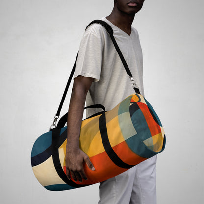 Geometric Abstract Expression: Fuse Art and Fashion with our Duffel Bag