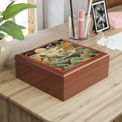 Harmony of the Elements: Japanese Tapestry-Inspired Jewelry Box