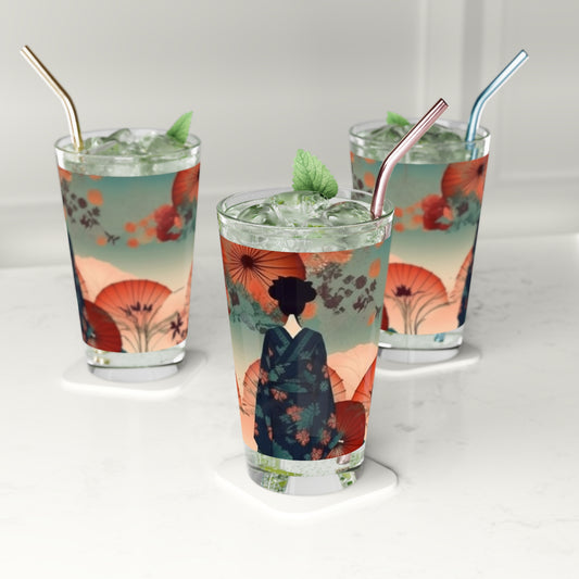 Fashionable Kimono-Inspired Pint Glass: Unleash Your Style