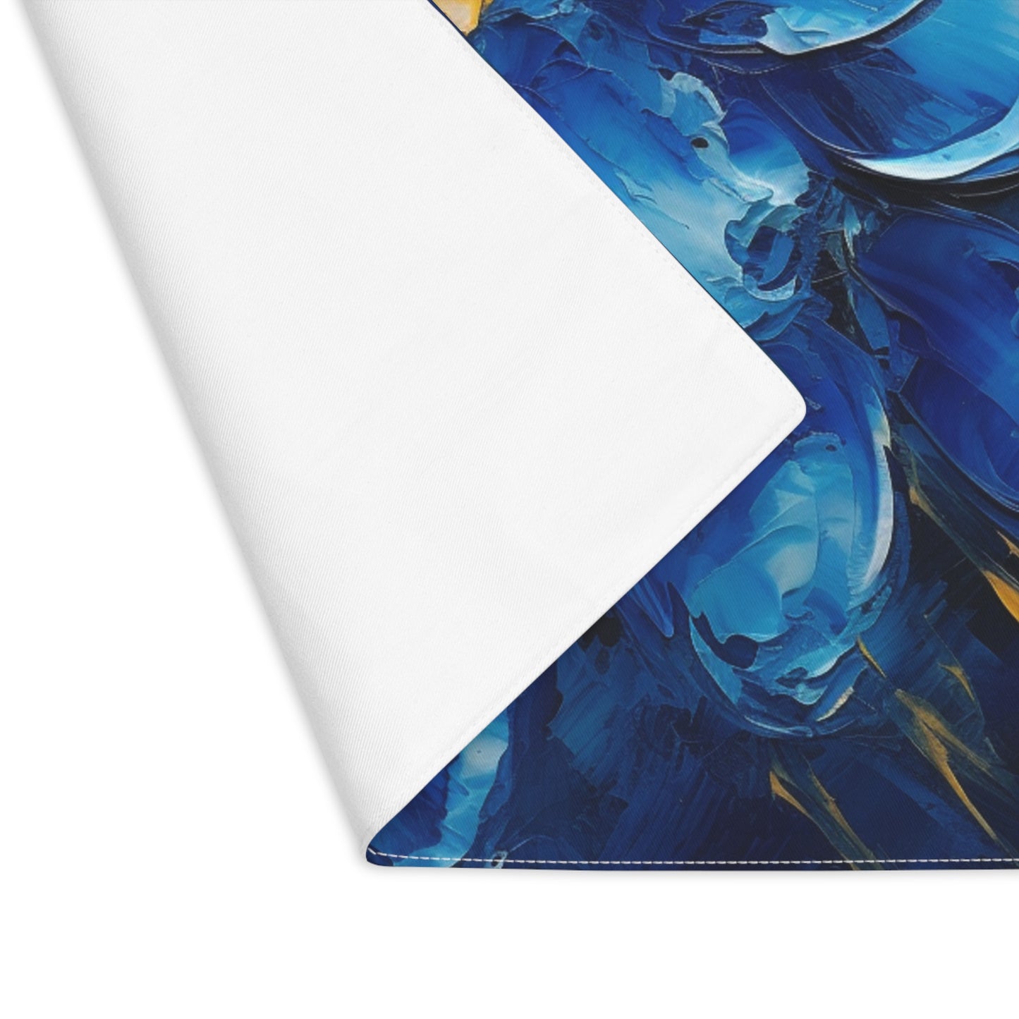 Abstract Wallpaper Placemat: Immersive Floral Beauty with Blue Orchid Motif