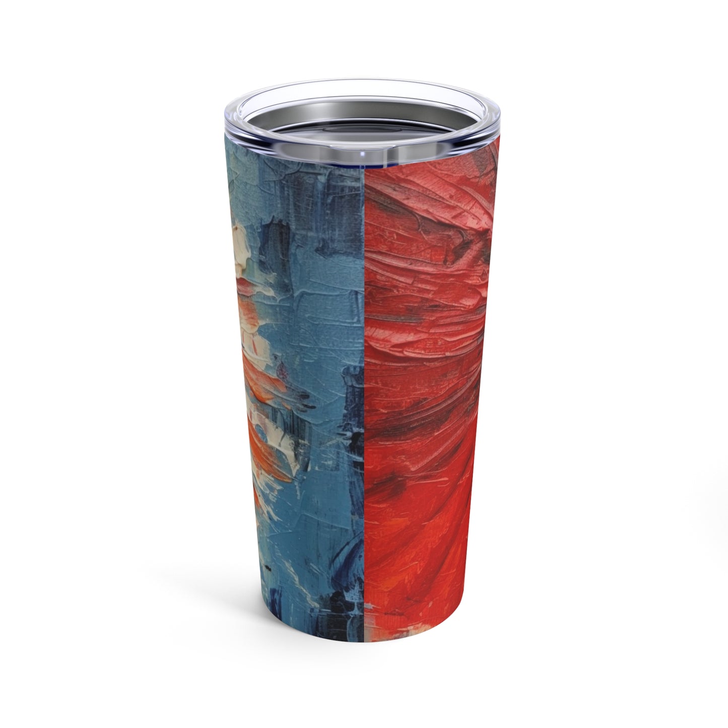 Umbrella Painting Tumbler: Channel Your Inner Artist with Abstract Oil Paint