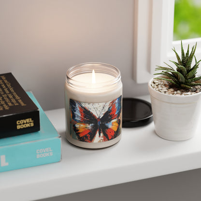 Scented Soy Candle with Bauhaus-Inspired Butterfly Drawing: A Harmonious Blend of Art and Functionality