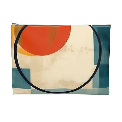 Midcentury Modern Geometric Art Accessory Pouch: Iconic Design and Versatile Storage Solution