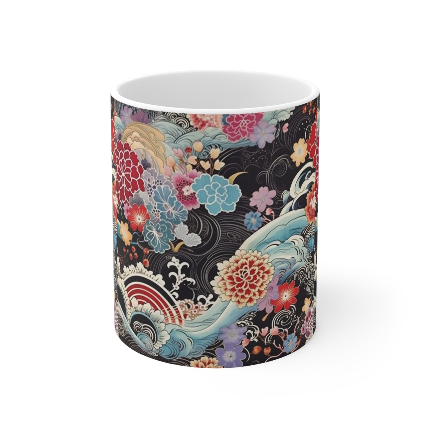 Ceramic Mug: Silk Kimono Serenity - Discover Tranquility and Beauty in Your Coffee Break