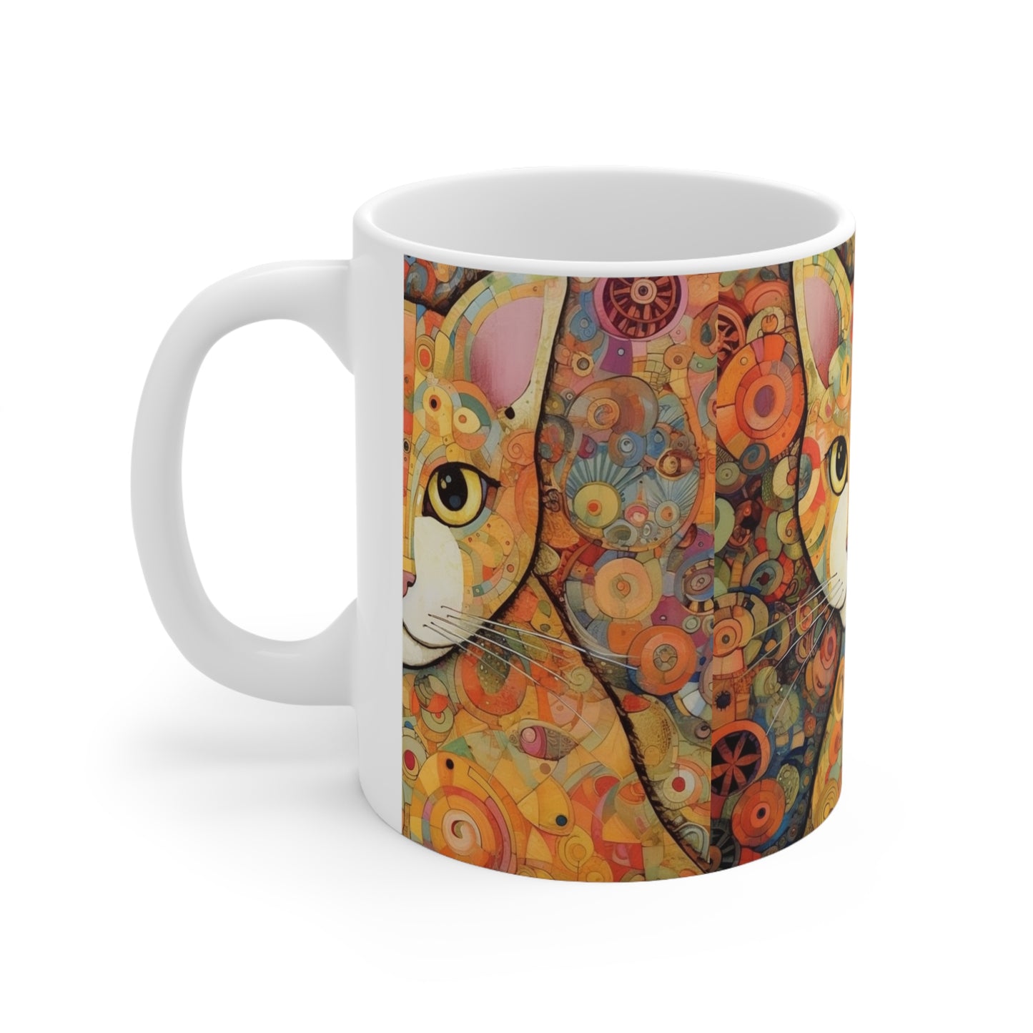 Elegant Art Nouveau: Ceramic Mug Inspired by Gustav Klimt