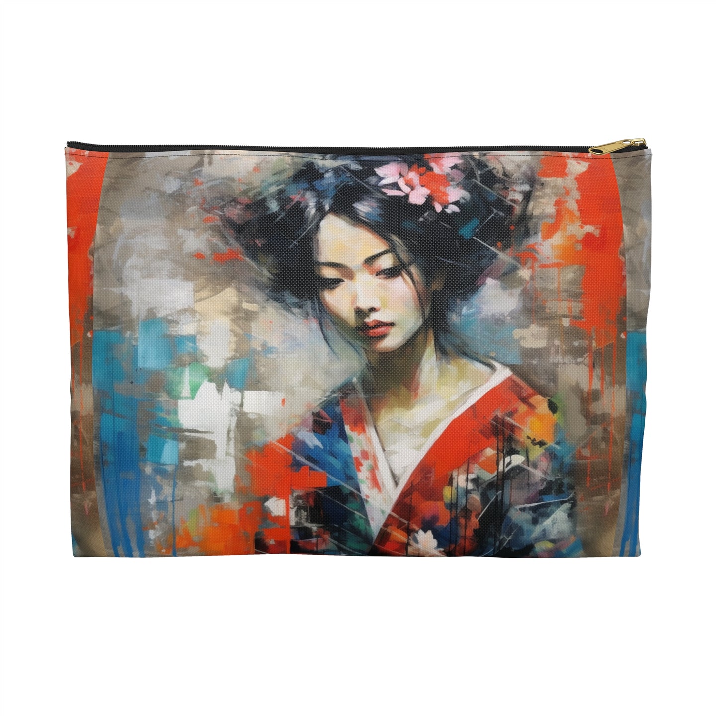 Accessory Pouch with Geisha Art: Style with Japanese Artistic Flair