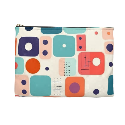 Retro Chic: Atomic Age-Inspired Accessory Pouch with Midcentury Modern Design and 1960s Fashion