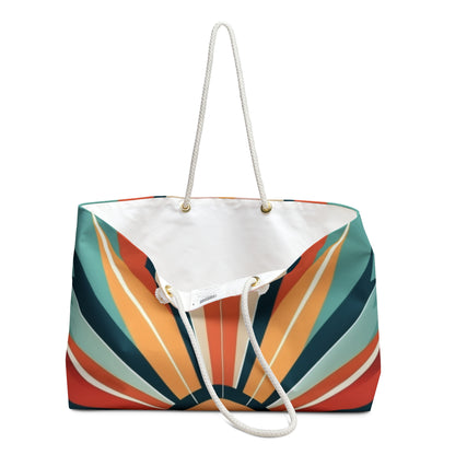 Floral Elegance: Midcentury Modern Starburst Candy Colored Weekender Bag for Women