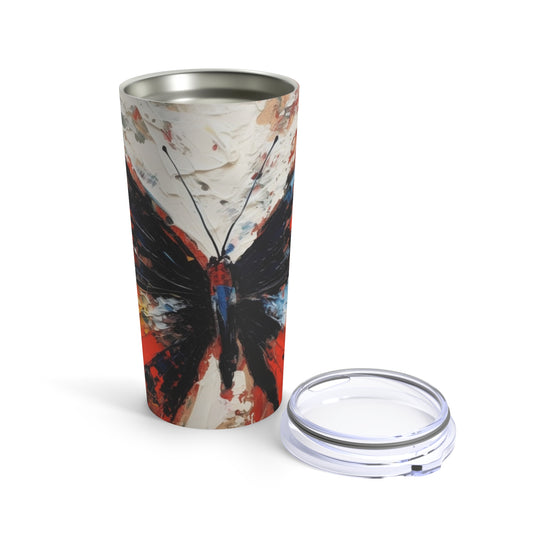 Tumbler with Bauhaus-Inspired Butterfly Drawing: A Harmonious Blend of Art and Functionality