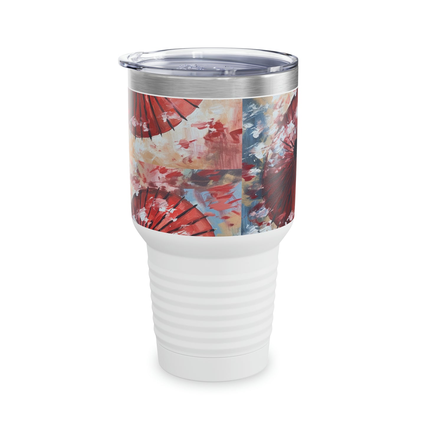 Abstract Japanese Umbrella Ringneck Tumbler: Unveiling the Beauty of Art and Culture