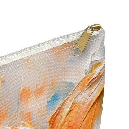 Accessory Pouch with Vibrant Orange Tulip: Embrace the Beauty of Nature