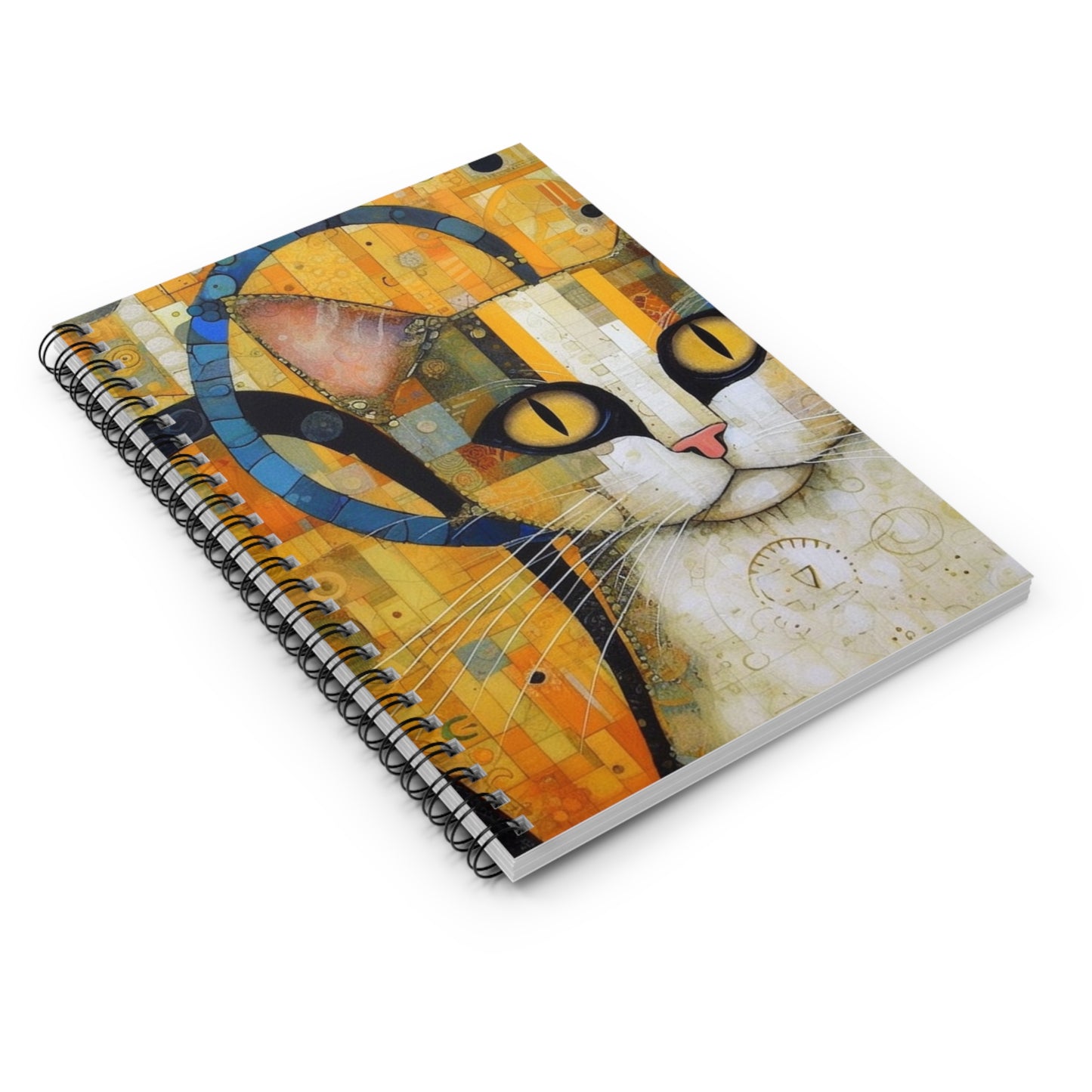 Artistic Symbolism: Klimt-Inspired Spiral Notebook